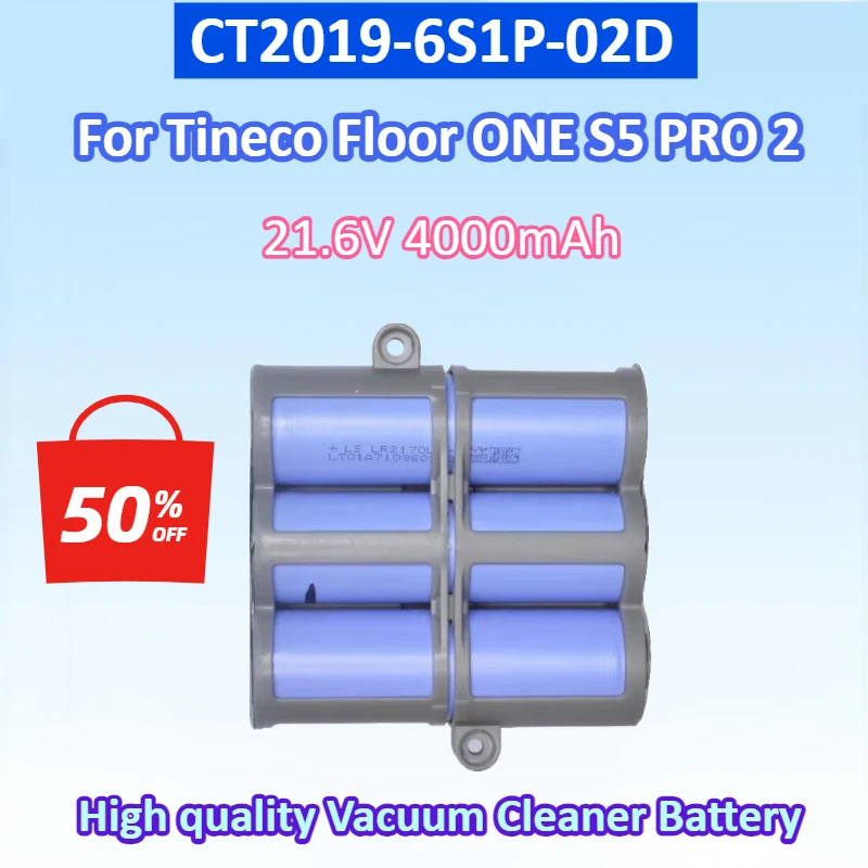 21.6V 4000mAh Vacuum Cleaner Battery Replacement Battery for Tineco Floor ONE S5 PRO 2/S5 Smart/Steam Floor Washer Accessories