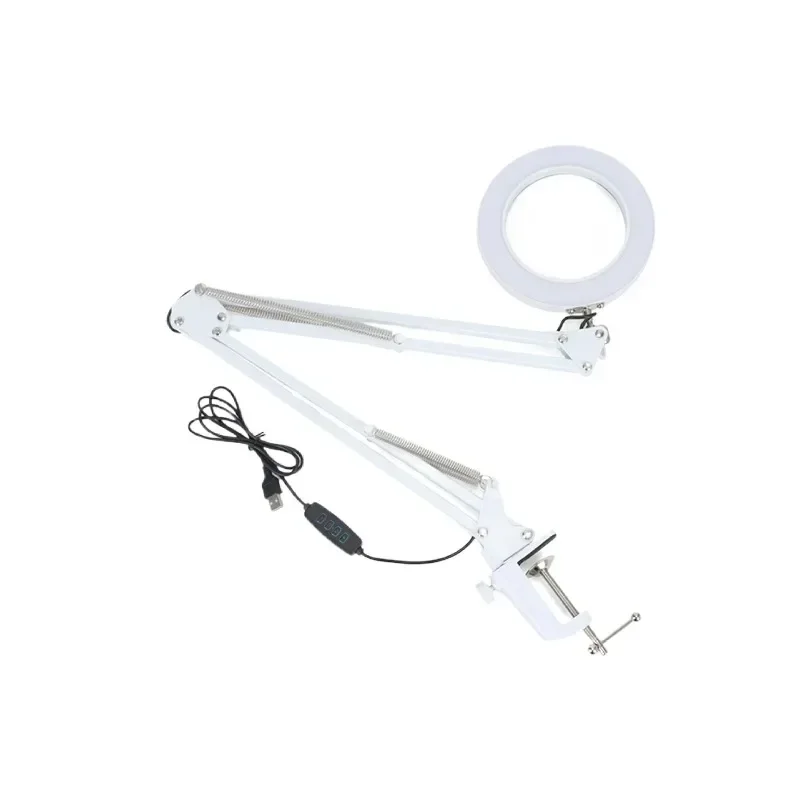 Long arm magnifying glass folding table lamp usb beauty tattoo clip lamp led electronic floor lamp