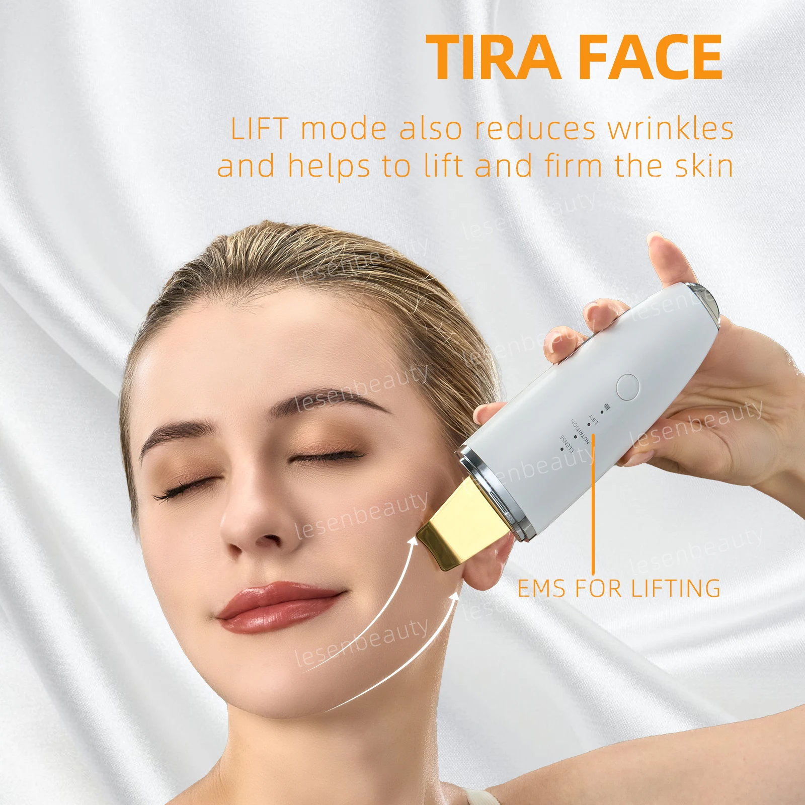 Ultrasonic Skin Scrubber IXP5 Waterproof Low Noise EMS Face Lift Blackhead Exfoliator Deep Facial Scraper Beauty Tools Veya