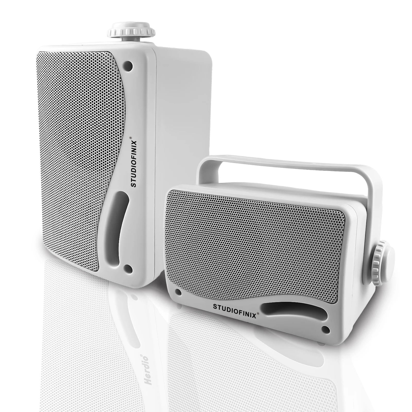 STUDIOFINIX 3.5 Inch 3Way 200W Outdoor Bluetooth Speaker - IPX6 Waterproof Wired, Premium Wall Mount, Patio/Deck, Indoor Outdoor