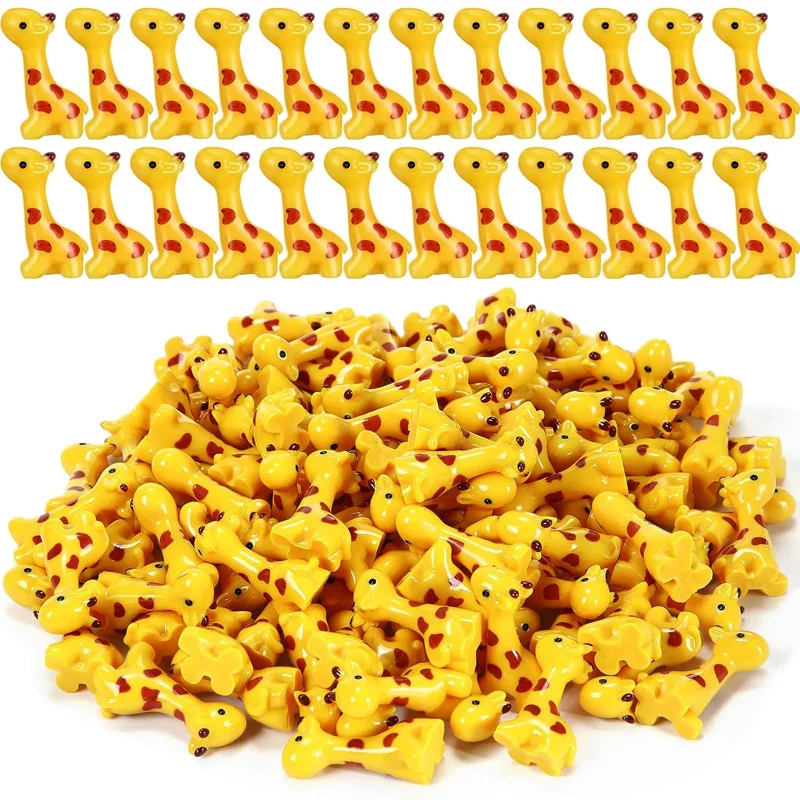 5/10 Pcs Mini Resin Giraffe Miniatures, Cute Animal Figures for Micro Landscaping DIY Home Decor Models Craft Fairy Ornaments