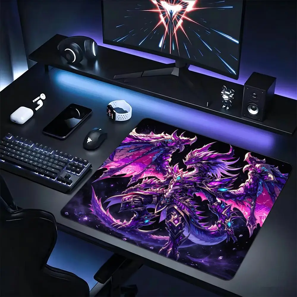 E-Sports Cosmic Armored Dragon Divine Dragon Geometric Dragon Small Mouse Pad Speed Mousepad Premium Gaming Desk Mat Laptop