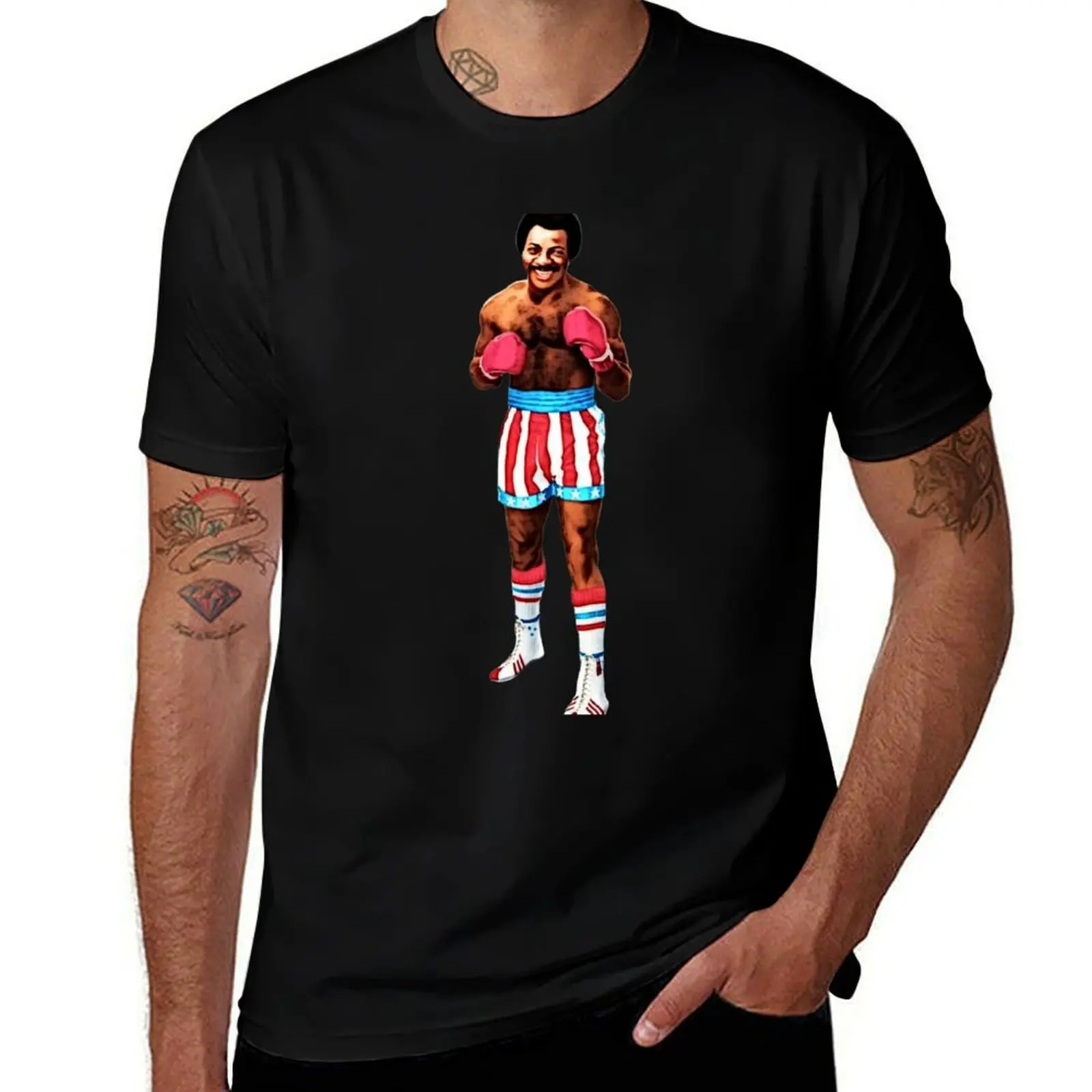 Carl Weathers Apollo Creed T-Shirt Gym Wear Breathable Short Sleeve Tee