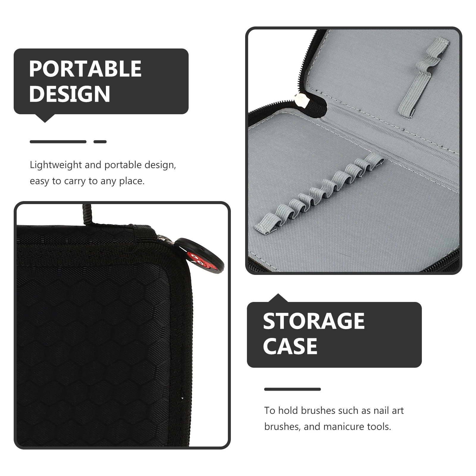 Nail Brush Beauty Brush Storage Bag Professional Nail Art Brush Case Manicure Pen Holder Nail Art Manicure Tool Organizer bag