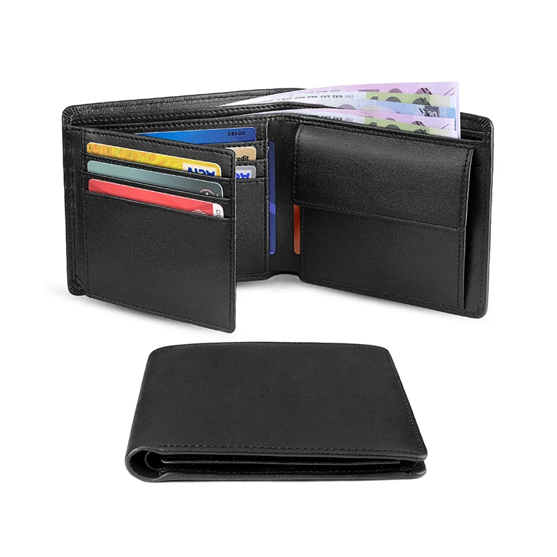 Wallets Mens Slim RFID Blocking with Coin Pocket 2 Banknote Compartments 10 Credit Card Holders Wallet for Men