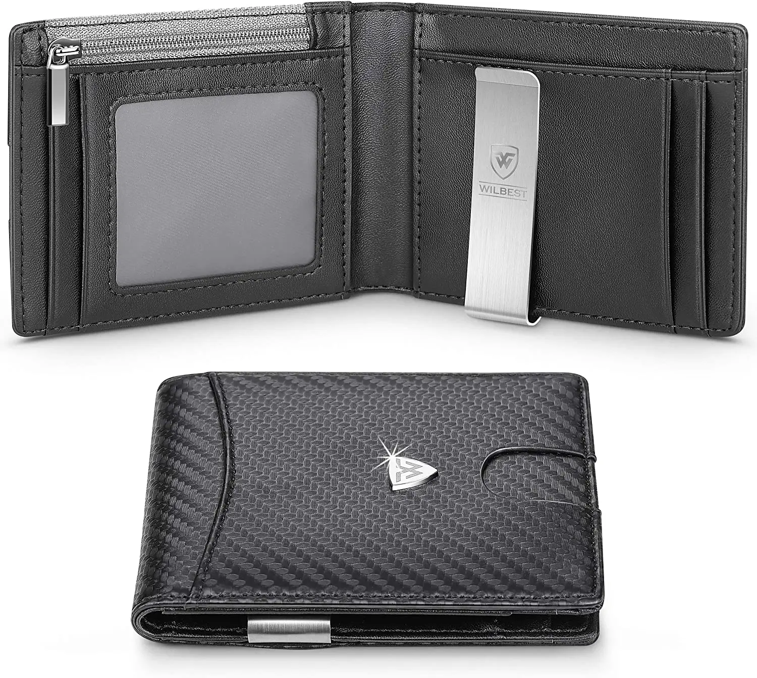 Carbon Fiber Rfid Men Wallets Money Bag Slim Thin Card Man Wallet Luxury Male Small Short Purse Bi-fold Vallet Billfold