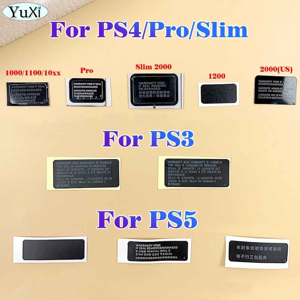 3-20pcs Host Warranty Sticker For PS4 Pro Slim 1000 11XX 1200 20xx for PS5 PS3 Console Label Seal Sticker Gamepad Barcode