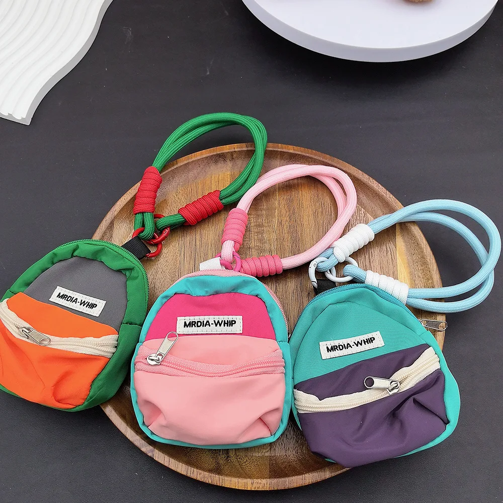 Mobile Phone Lanyard Short Lipstick Cute Loose Change Small Bag Pendant Anti-Loss Hand-Woven Key Headphones Bank Card Bag
