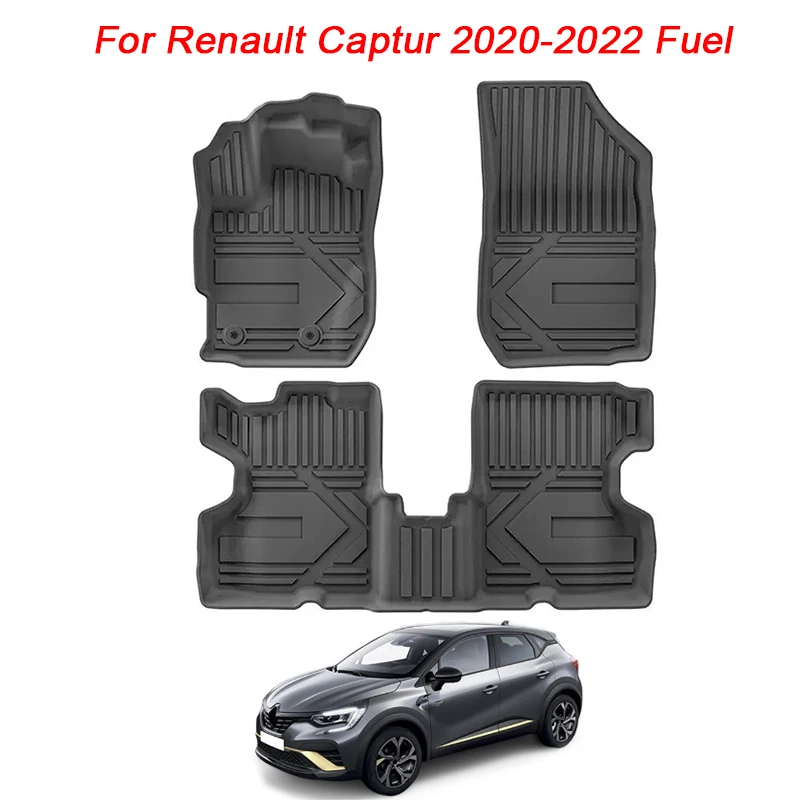 Car Floor Mats for Renault Captur 2020 2021 2022 Fuel TPE Waterproof Trunk Mat Left Hand Drive Cargo Liner