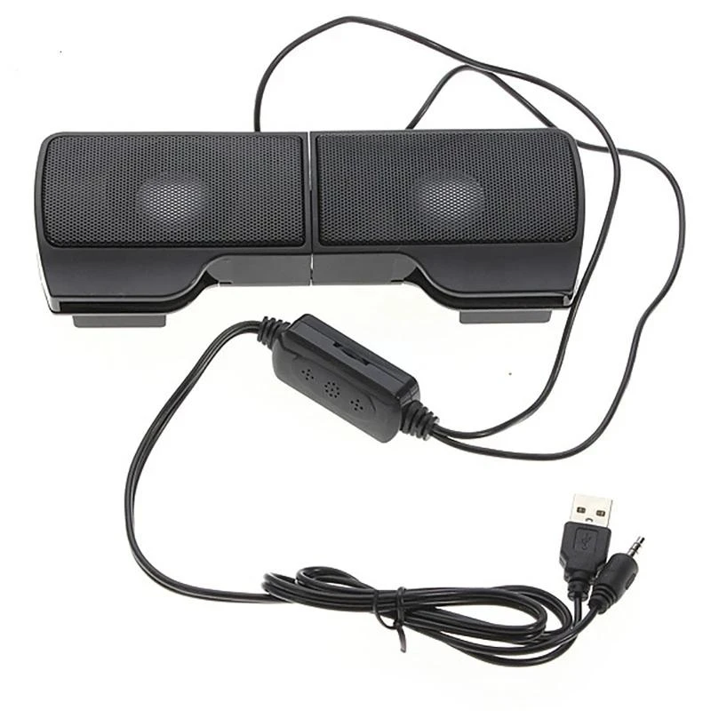 U55B 1Pair USB Clip Screen Mini Desktop Portable Wireless Speaker