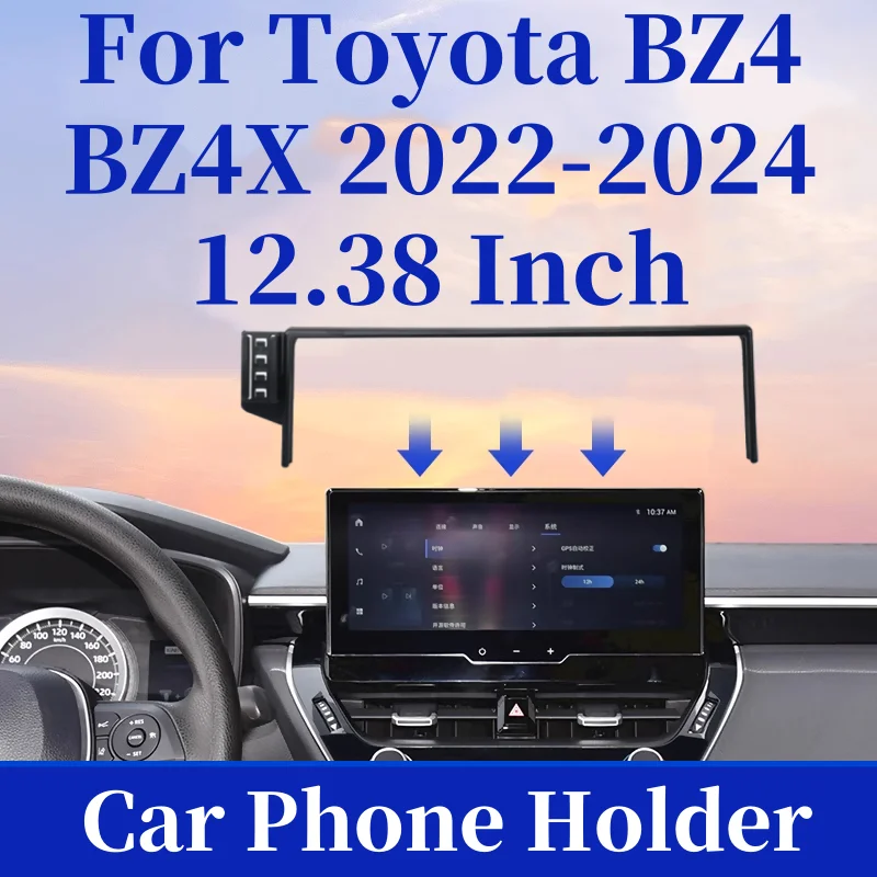 For Toyota BZ4 bZ4X BZ4X 2022-2024 Car Mobile Phone Holder Wireless Charger 360 Rotation For Car Auto Interior Accessories
