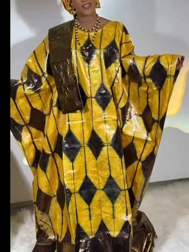 New African Style Classic Elegant Print Dress, Plus Size for All Seasons Wedding & Celebration Party