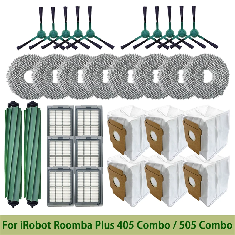 Compatible for IRobot Roomba Plus 405 / 505 Combo Spare Parts Accessories Mop Cloth Dust Bag