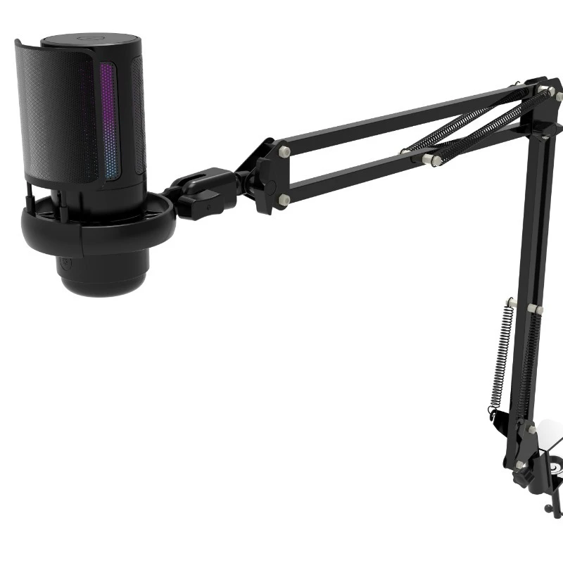 RGB lighting USB wired microphone, computer live streaming gaming microphone