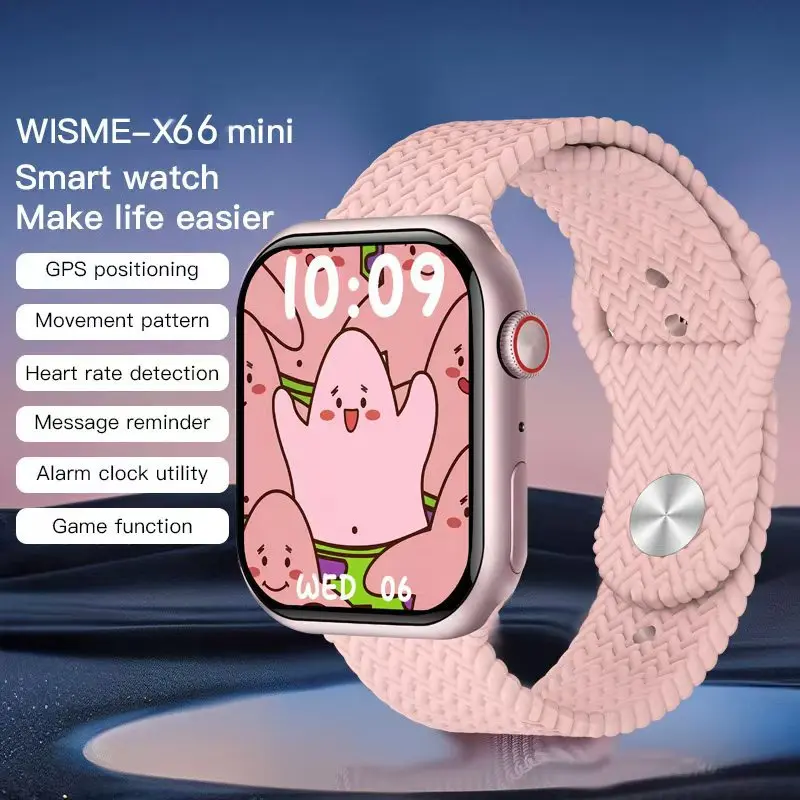X66 Mini Smart Watch 3 Plus 1 Straps Fitness Tracker Heart Rate Blood Oxygen Sleep Monitor Sport Model Action Figures