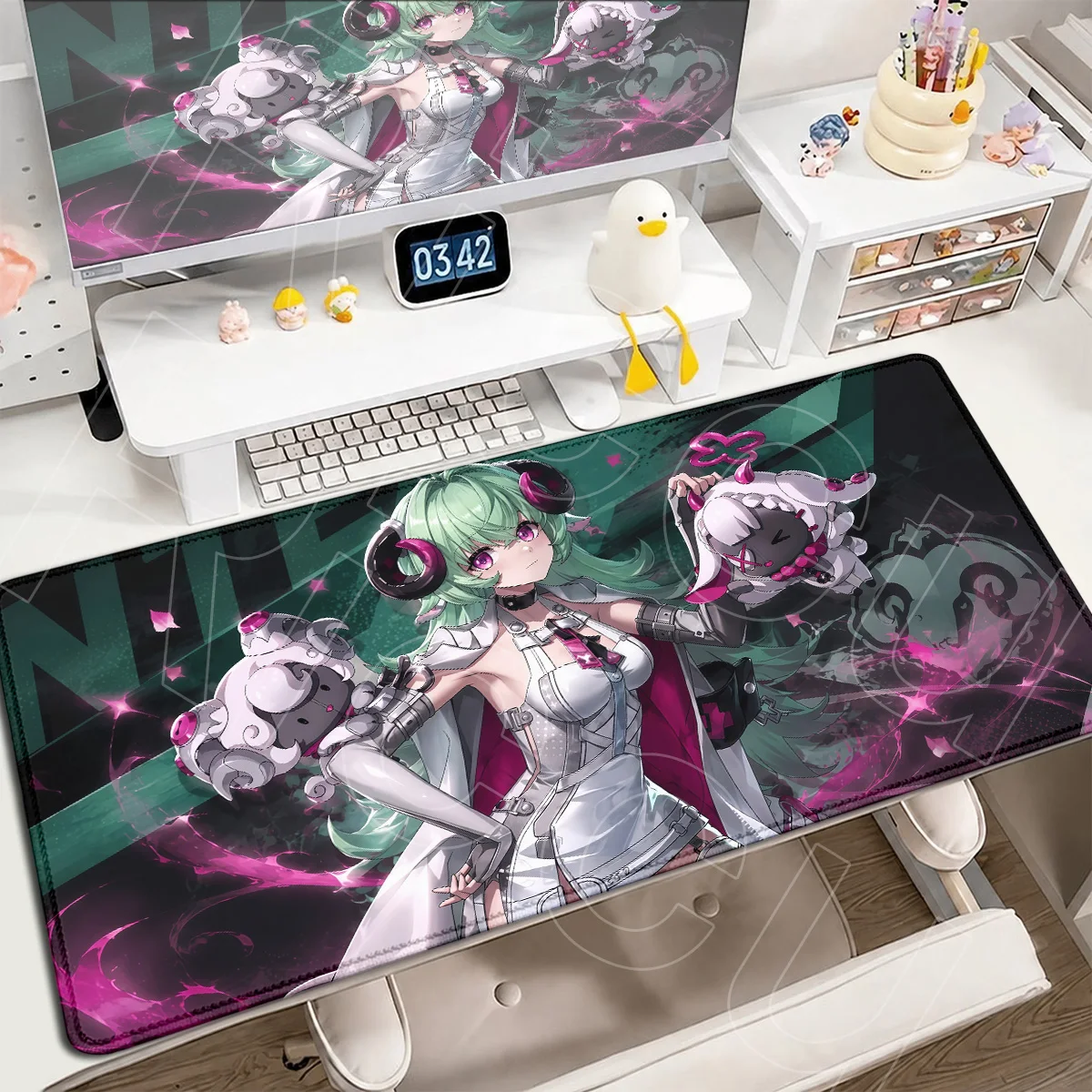 Non-slip Rubber E-sport Gaming Carpet XXL Office Laptop Desktop Keyboard Mat Kawaii Girl Iroi Neverness to Everness NTE Mousepad