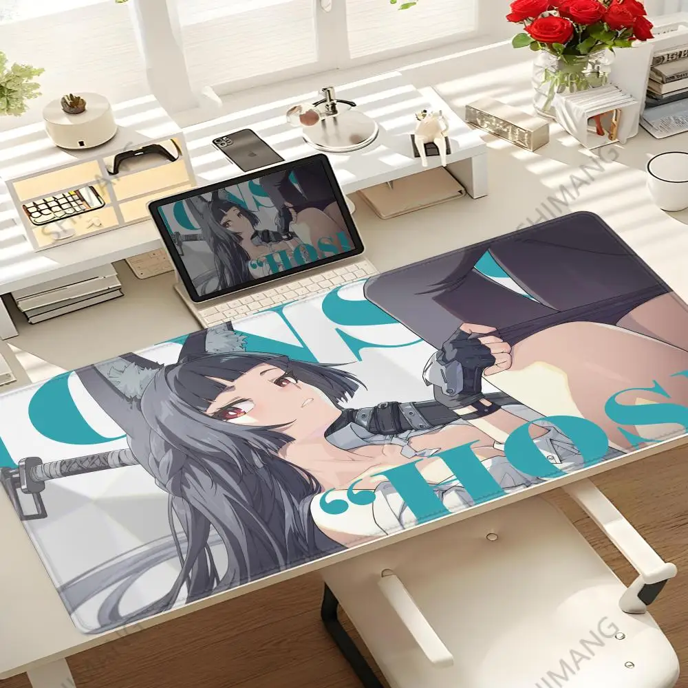 Large Mousepad 900x400 Hoshimi Miyabi Zenless Zone Zero Mouse Pad Keyboard Extended Carpet Gaming Accessories Anime Desk Mat Rug
