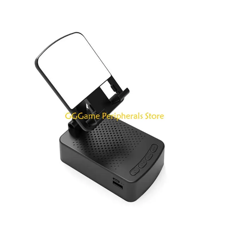 U55B Portable Speaker with Phone Stand Adjustable 360 Rotating Phone Holder Surround Sound Easy Operate Phone Stand for Home