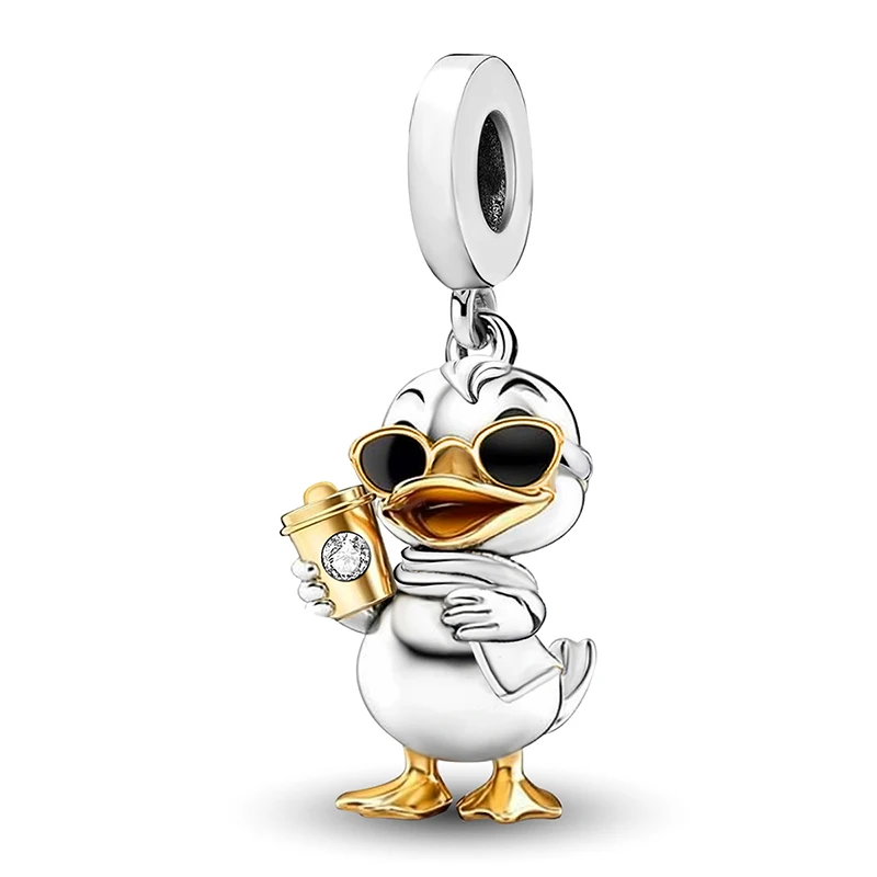925 Sterling Silver Puppy Sunglasses Duck Cooking Mouse Bead Diy Bracelet Bangle Making Gift Of High Quality Fine Jewelry