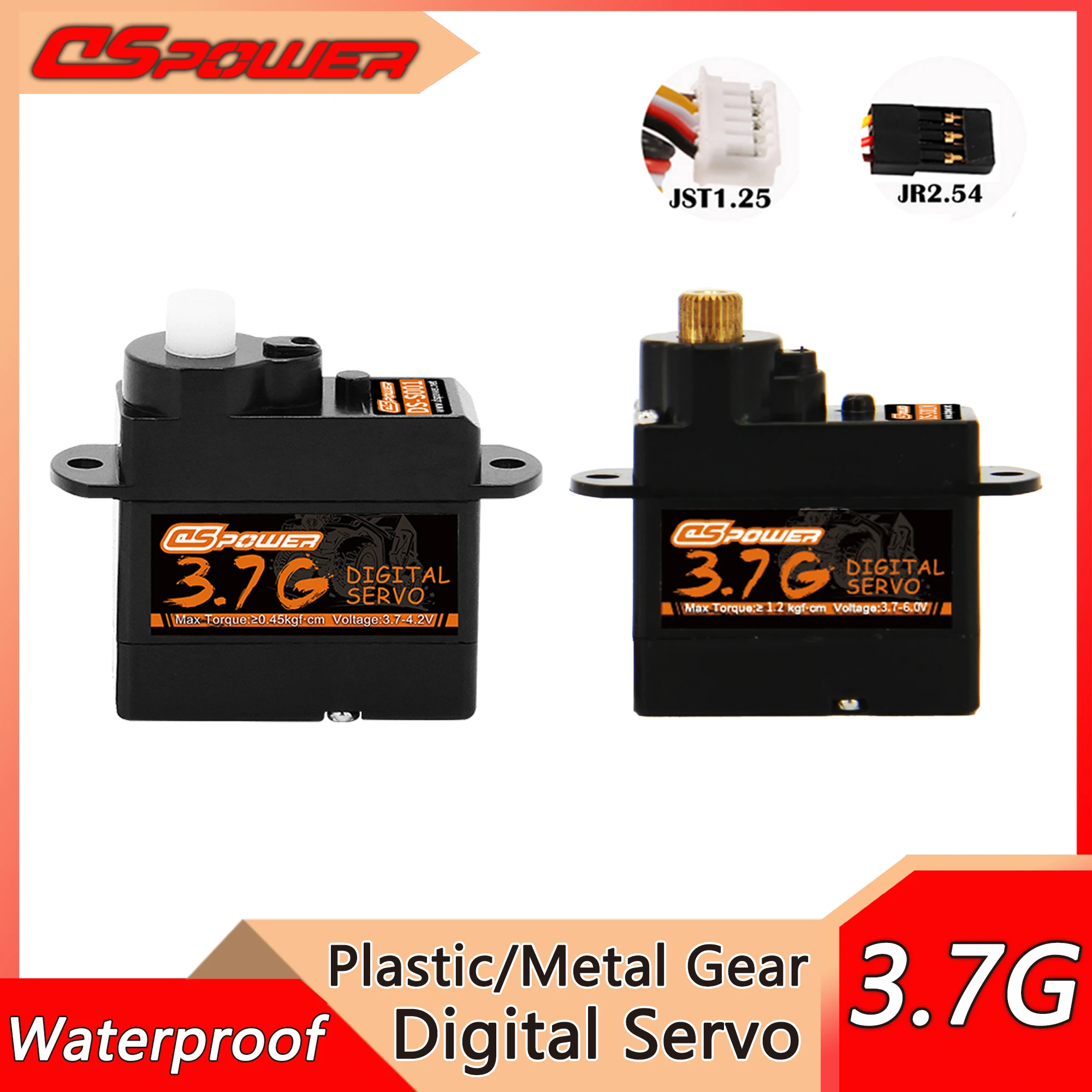 DSPOWER 3.7g Micro Digital Servo Waterproof Metal/plastic Gear for RC 1/10 Mini 3D Airplane Fixed-wing Drone Helicopter Car Boat