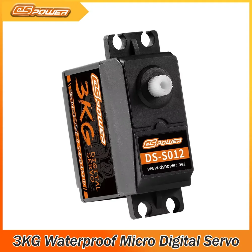 DSpower 3KG Digital Micro Servo Waterproof Standard Servo for RC Car Truck Boat Plane Drone Helicopter Robot Model Toy Parts