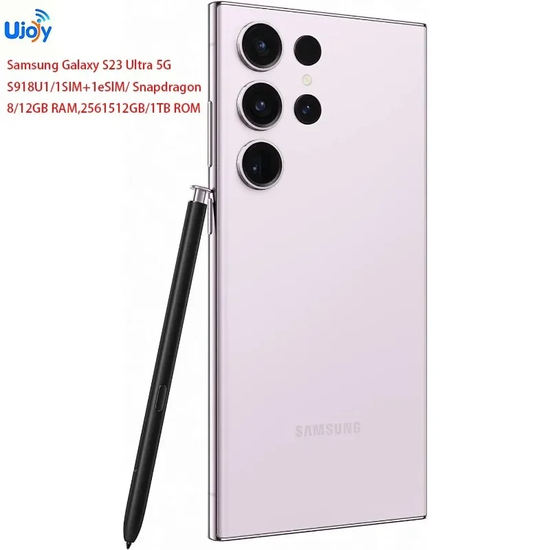 Samsung Galaxy S23 Ultra 5G 6.8-inch AMOLED Snapdragon 8GB RAM 256/512GB ROM NFC Network Unlocked Android Refurbished Smartphone