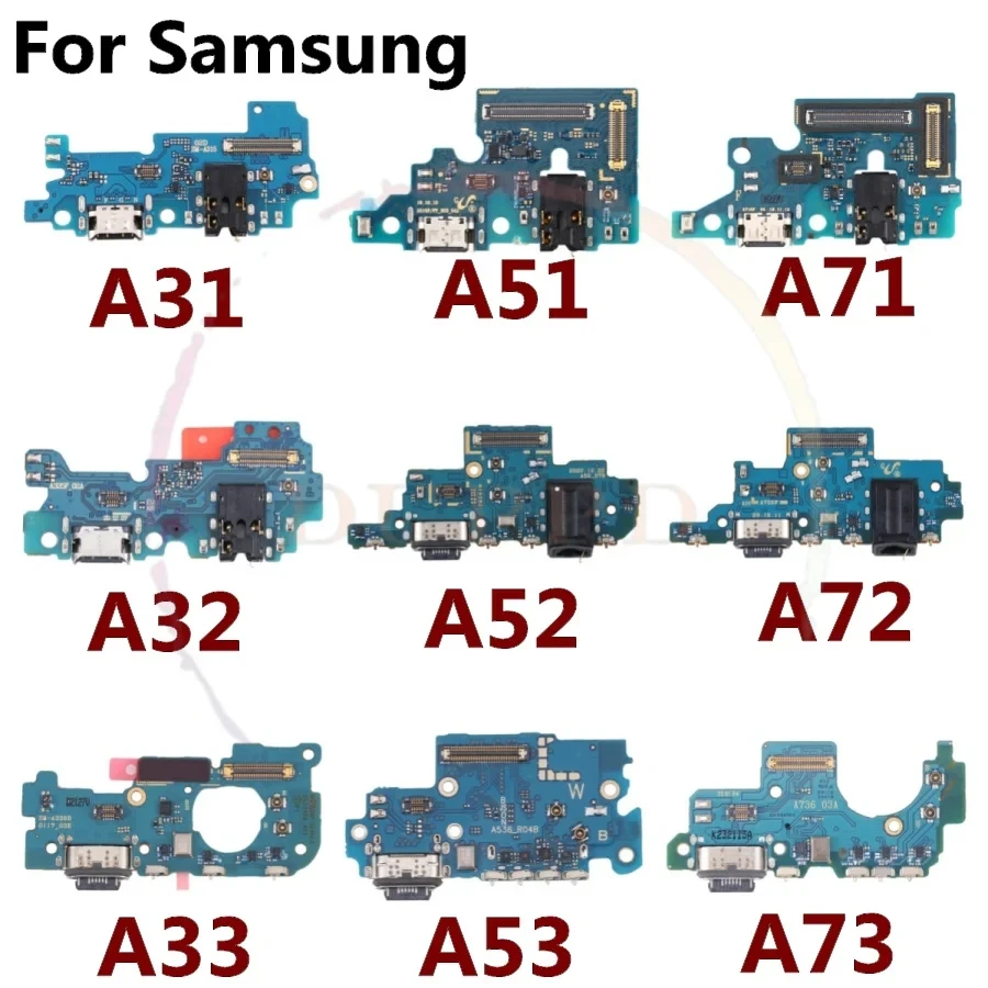 For Samsung Galaxy A31 A51 A71 A32 A42 A52 A72 A33 A53 A73 A22 4G 5G Fast Charging Type-C USB Connector Board Dock Flex Cable