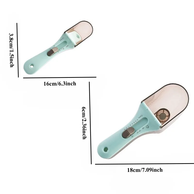 Adjustable Measuring Spoon with Scale, Plastic Measuring Spoon for Baking and Cooking Accessories, Kitchen Measuring Tool