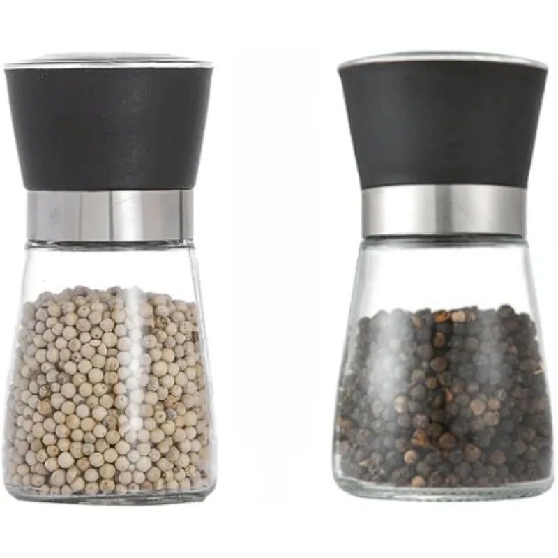 Manual Salt Pepper Mill Adjustable Seasoning Bottle Spice Kosher Salt Grinding Containers Shakers Kitchen Gadgets Accessories