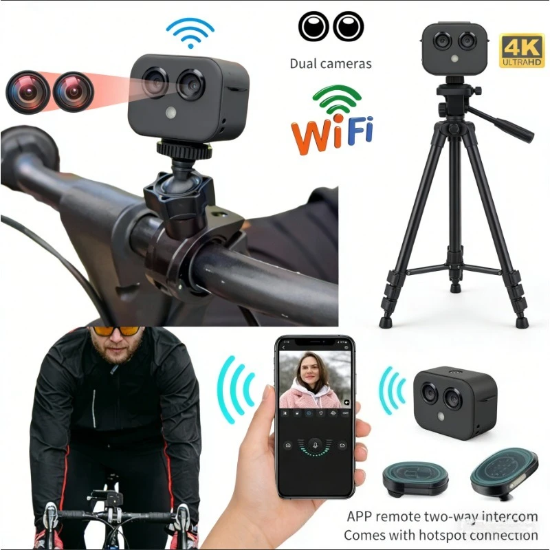 4K HD Mini WiFi Cam Smart Home Wireless Security Surveillance Dual Webcam Micro IP Camcorders Night Vision Sports Monitor Magnet