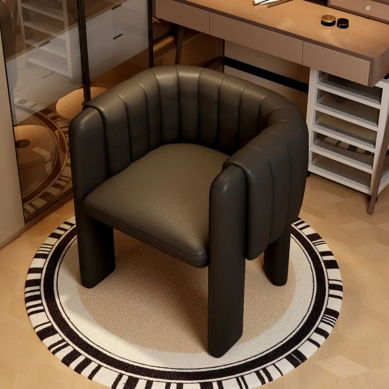 Light luxury Sofa chair waterproof bedroom stool senior dresser back makeup nordic furniture dinning chair Leather Cotton linen