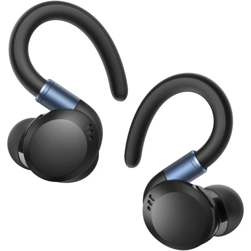 True-Wirels Workout Earbuds, Rotatle and Extendle Ear Hooks, Noise Cancelling, Deep Bass