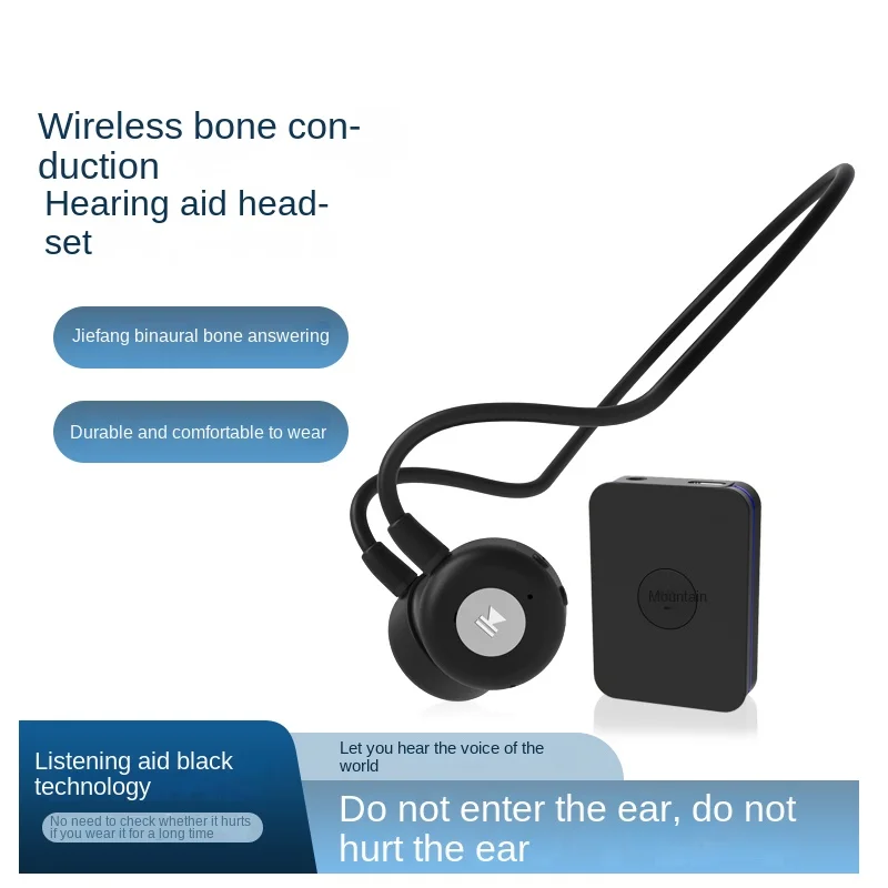HUHD's New B2S+ Bone Conduction Ear Aid Headset Rear-Mounted Elderly Deaf Ear Assistance Headset Wireless Bluetooth Headset