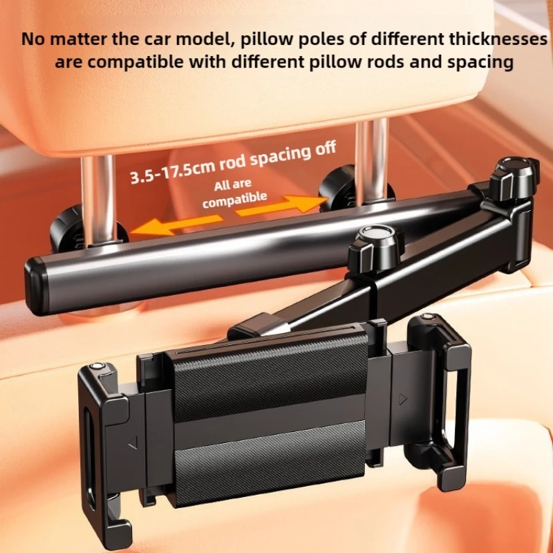 Universal Telescopic Car Rear Headrest Phone Tablet Holder Rotating Car Seat Rear Stand Headrest Bracket for Backseat Passengers