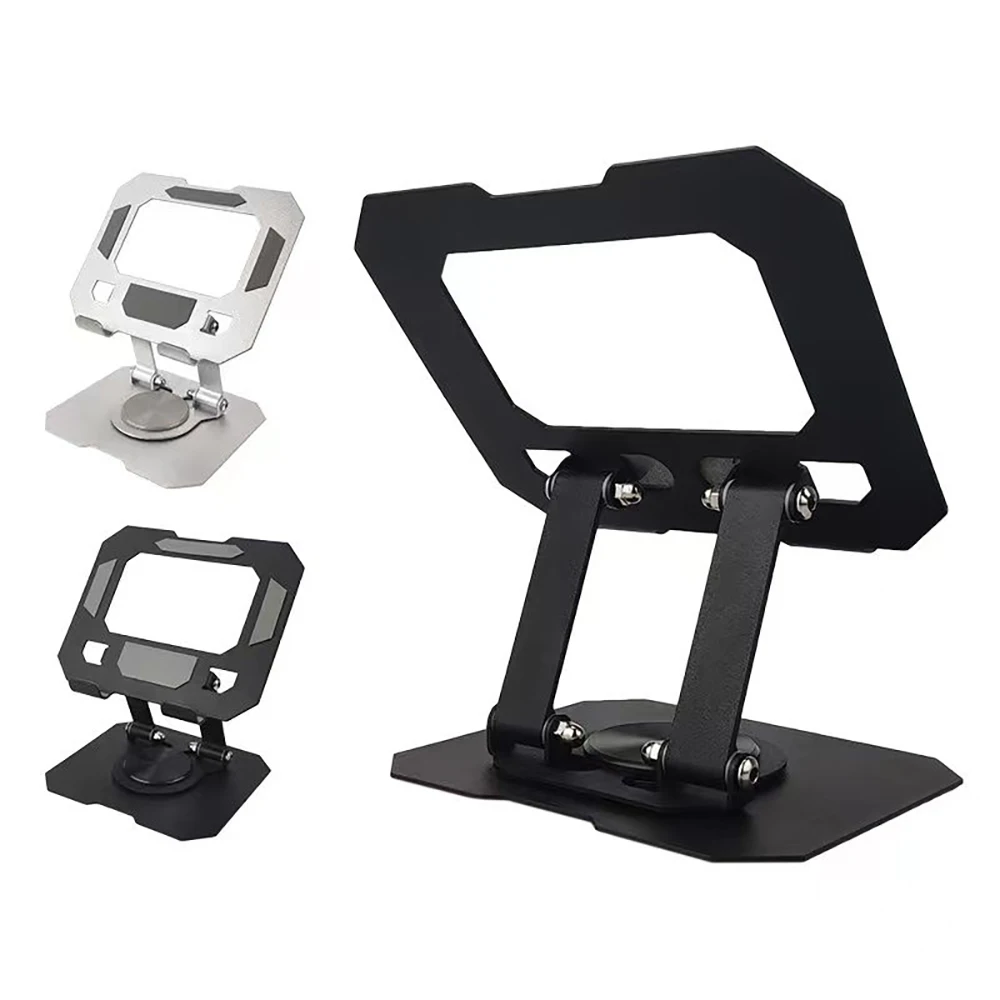 360° Rotatable Tablet Stand Adjustable Foldable Desktop Stand Holder For iPad Air 11 Samsung Tab Lazy Folding Metal Tablet Stand