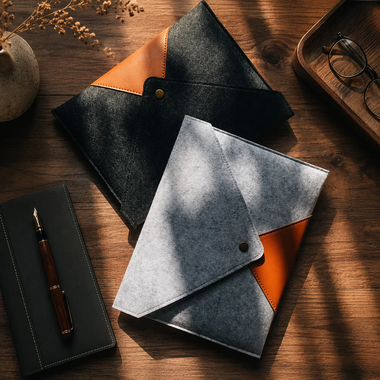 Wool Felt tablet sleeve for iPad pro 13 2024 M4 & Coque ipad air 11 pouce 2025 Computer Notebook Cover Scratchproof & Portable