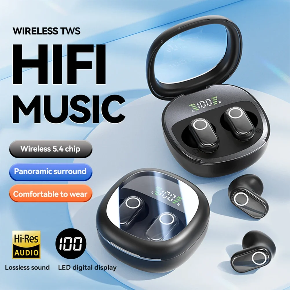 AI intelligent translation wireless Bluetooth earphones with noise reduction, mini size and comfort,sports and long battery life