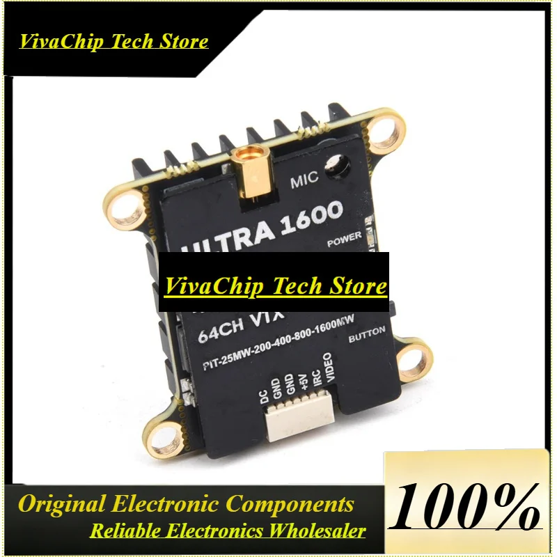 VIVaS1pcs For 4.9G-5.8G 64CH 1.6W Video FPV Transmitter VTX 400mW/800mW/1600mW Adjustable 7-26V For Long Rang Racer Drone RC Par