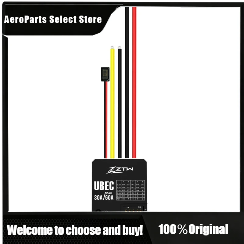 HA 1pcs For ZTW UBEC 30A HV 3-18S Adjustable Output Voltage 5.2V-12V External BEC For RC Airplane Helicopter Drone Quadcopte