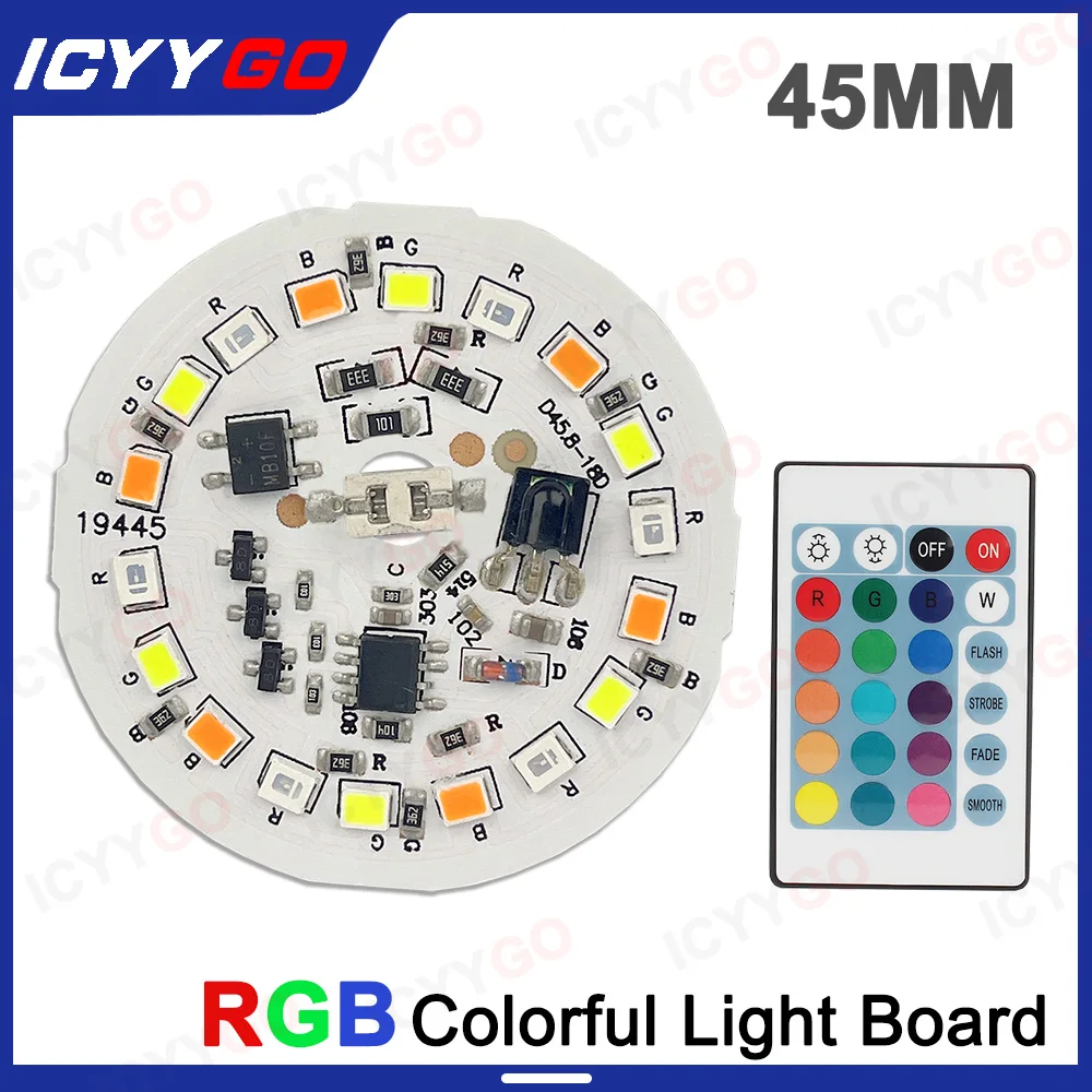 DC5V DC220V Colorful Gradient LED RGB Light Panel With Remote Control RGB Light Source LED Light Panel 31MM 38MM 45MM