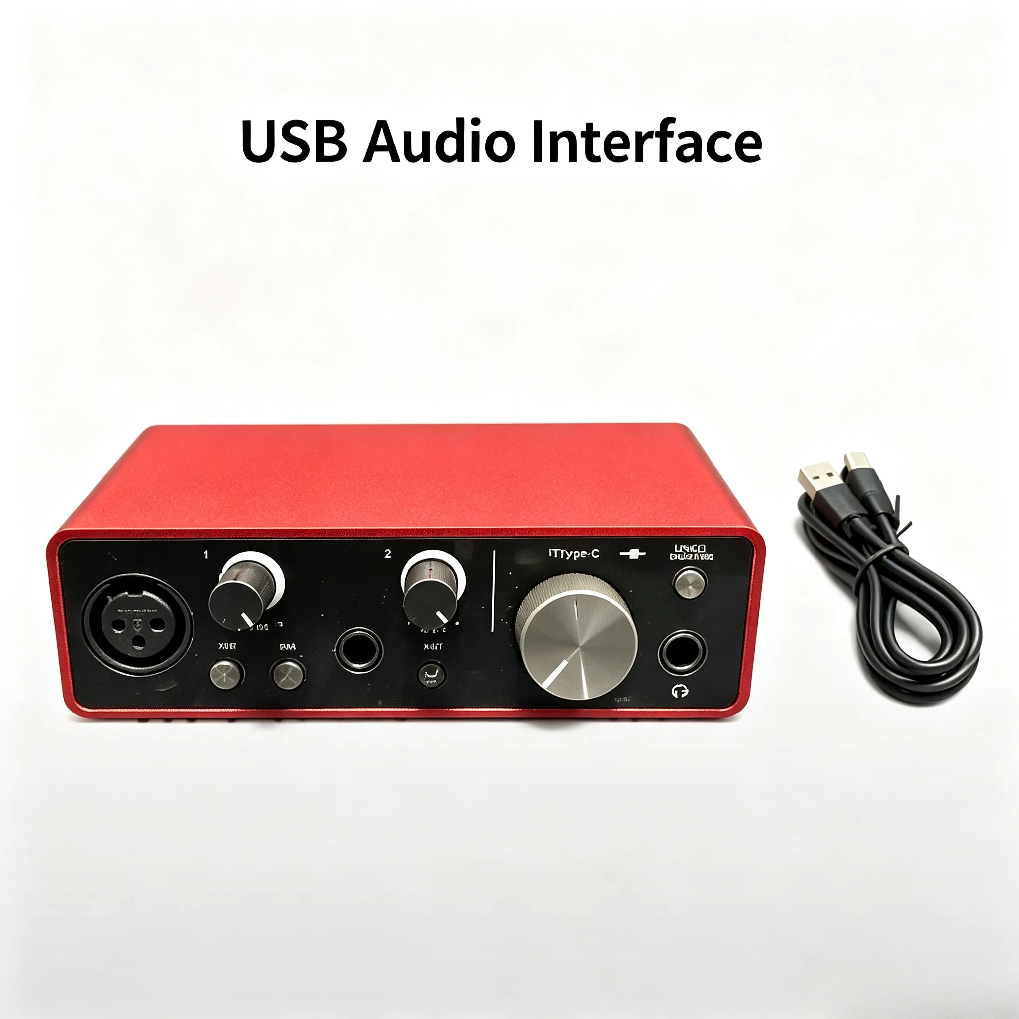 3RD Professional USB External Recording Sound Card, Audio Mixer Adapter for Condenser Microphone PC Live Broadcast Recording