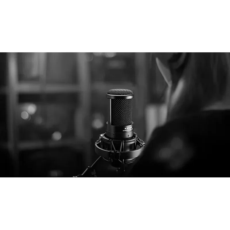 PC-K220 Professional 48V Condenser Microphone For Mobile Phone Singing, Computer Recording Sound Card, Radio Station