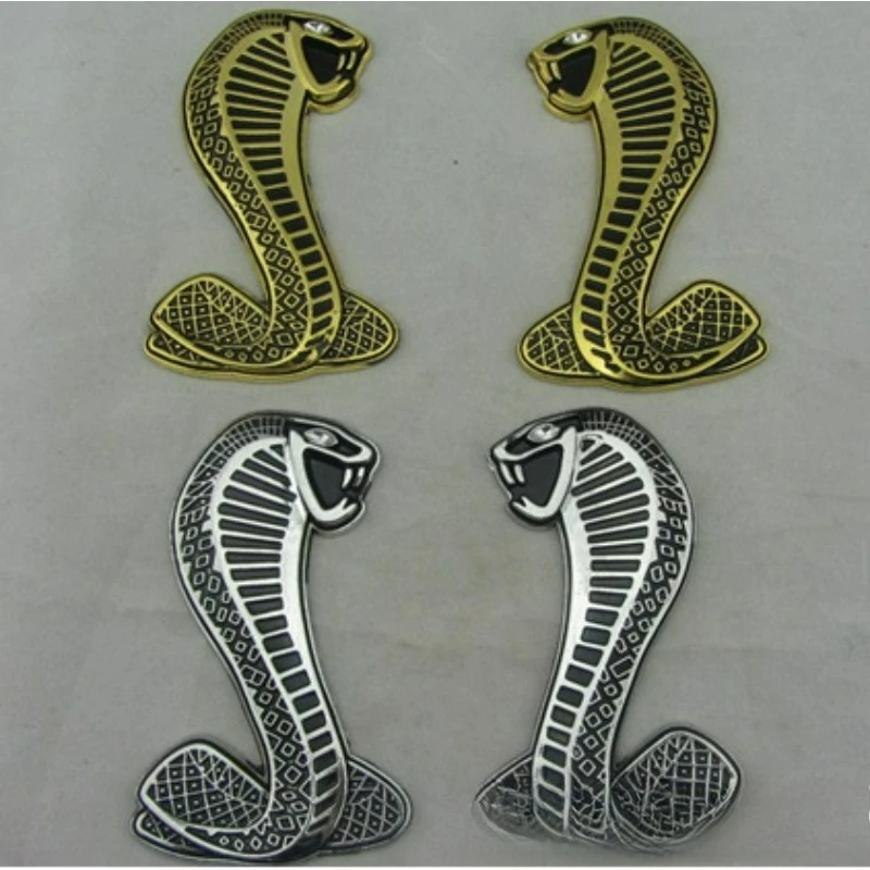 High-quality Modified Metal Alloy Stickers Cobra Patterns DIY Scratch Covering Personalized Decorative Car Accessories