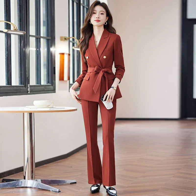 New Autumn and Winter Women's Suit Sets, Elegant and High-end Professional Formal Work Clothes, Short and Casual Suit Jackets