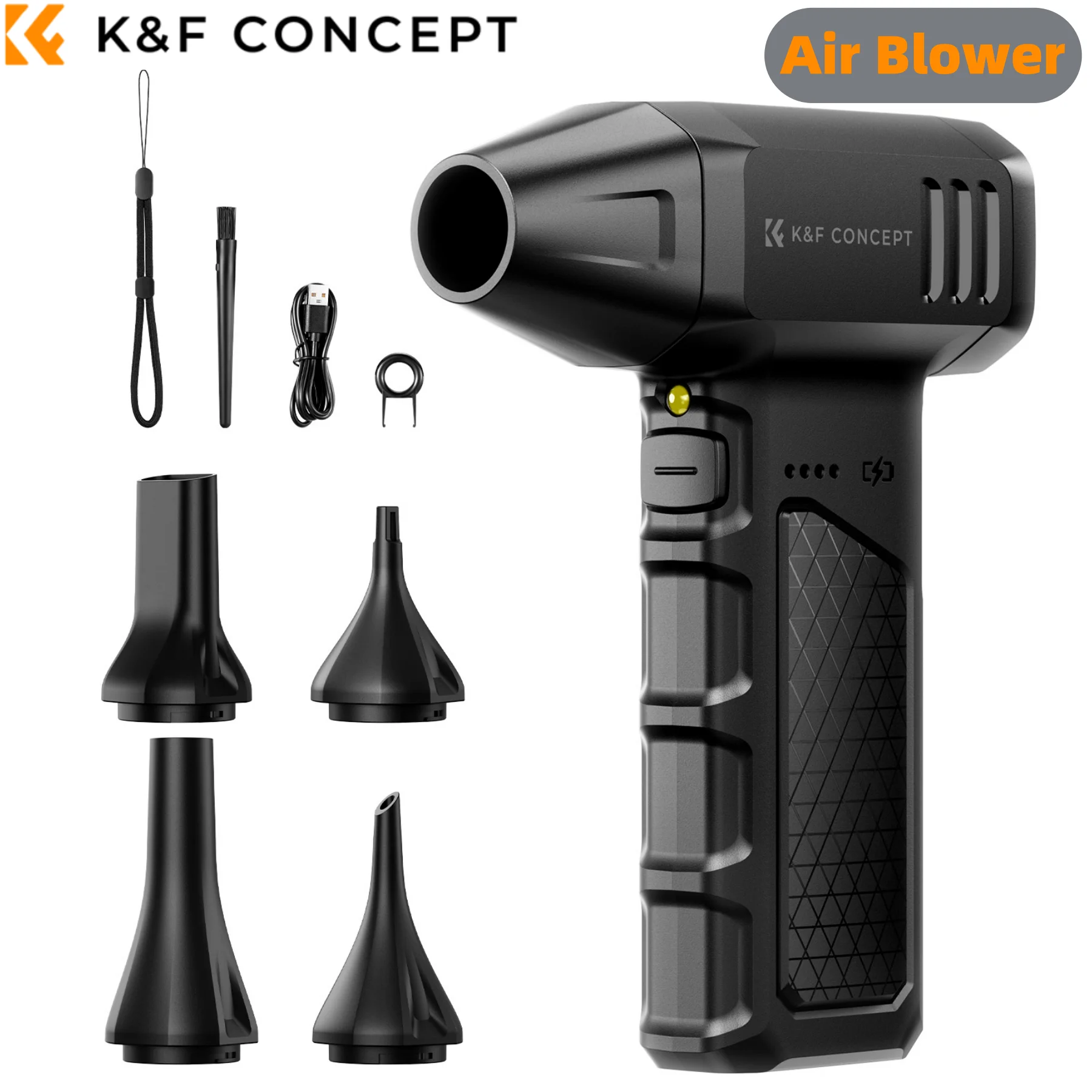 K&F CONCEPT 110000RPM Electric Air Blower Powerful Turbo Jet Fan Compressed Air Duster for PC Keyboard Camera Lens Dust Cleaner