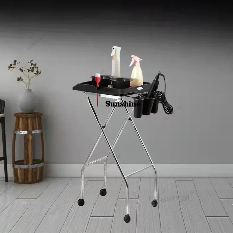 Professional Hair Salon Trolleys Beauty Foldable Salon Tray Cart Salon Tattoo Spa Barber Special Tool Cart with Wheels u