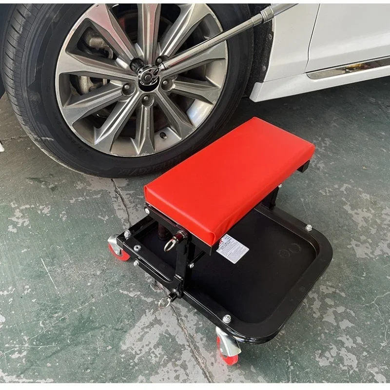Work stool car film maintenance storage mobile repair stool car beauty polishing work chair foldable