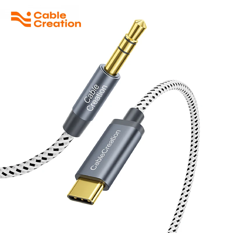 CableCreation USB C to 3.5mm Audio Aux Cable, USB Type C to Aux Male Headphone Cable 1/8 Stereo Auxiliary Cord for iPhone 16 Pro