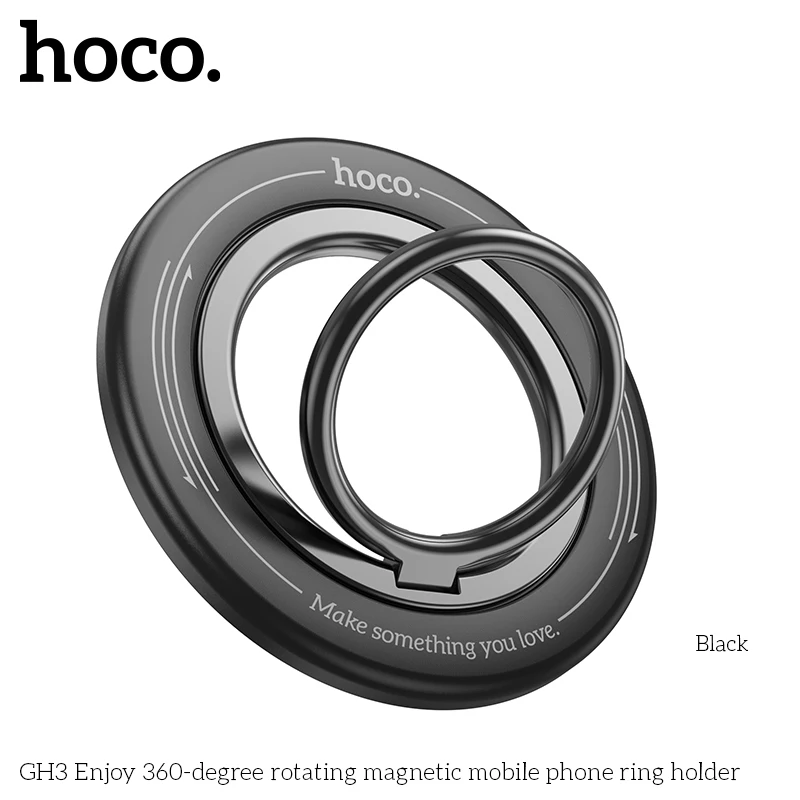 HOCO GH3 Magnetic Cell Phone Ring Holder Compatible With iPhone 12 13 14 15 16 Series For MagSafe 360 Degree Rotating Kickstand