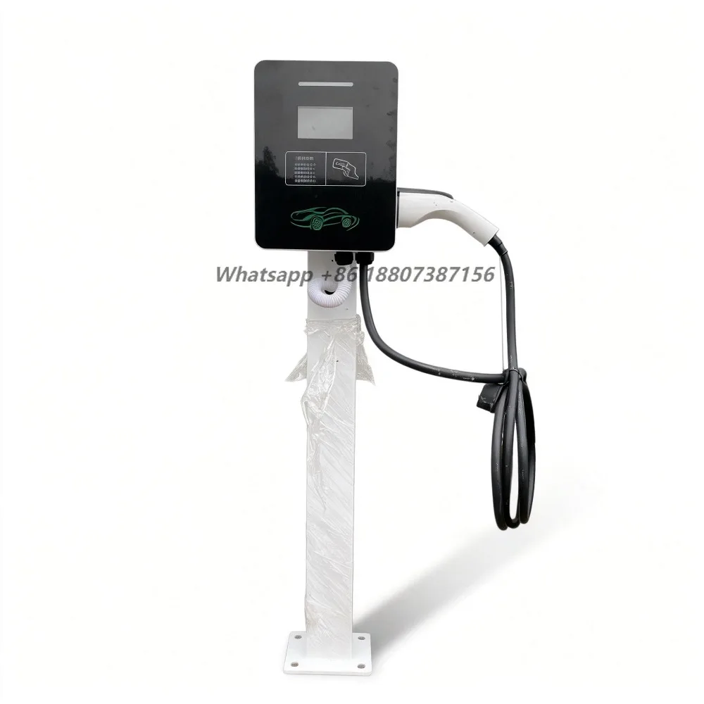 Smart Waterproof 21KW AC Electric Vehicle Column Charger Type 2 32A Three-Phase 5m Cable Suitable for Home